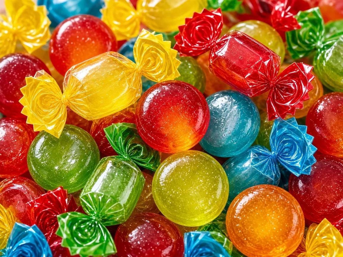 Hard boiled candies and fruit drops